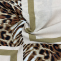 Leopard Pattern Splicing Printed 100% Rayon Cloth